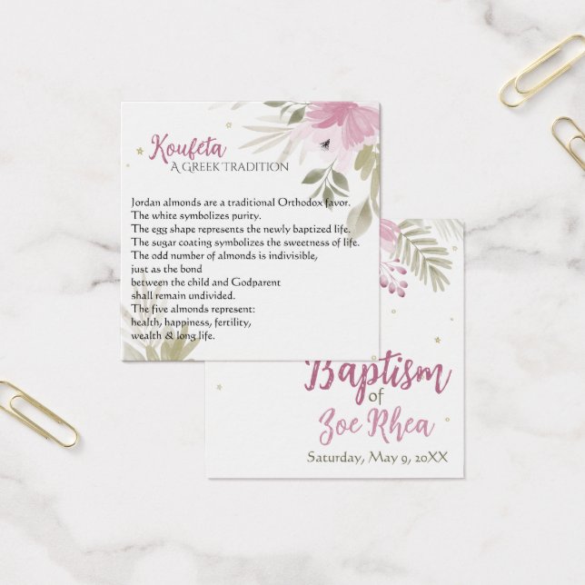 Zoe Koufeta Card Fyrkantigt Visitkort (Kontor)