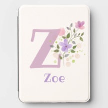 Zoe Namn med en blommig design