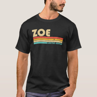 ZOE Namn Personlig Retro Vintage 80S 90S Birthd T Shirt