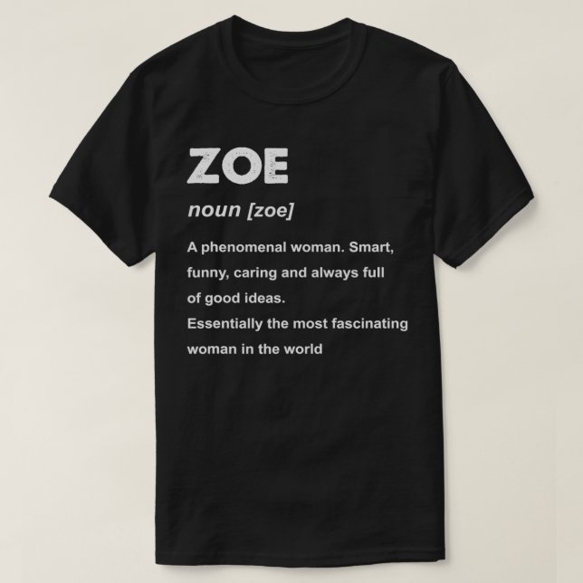 Zoe Namn T Shirt (Design framsida)