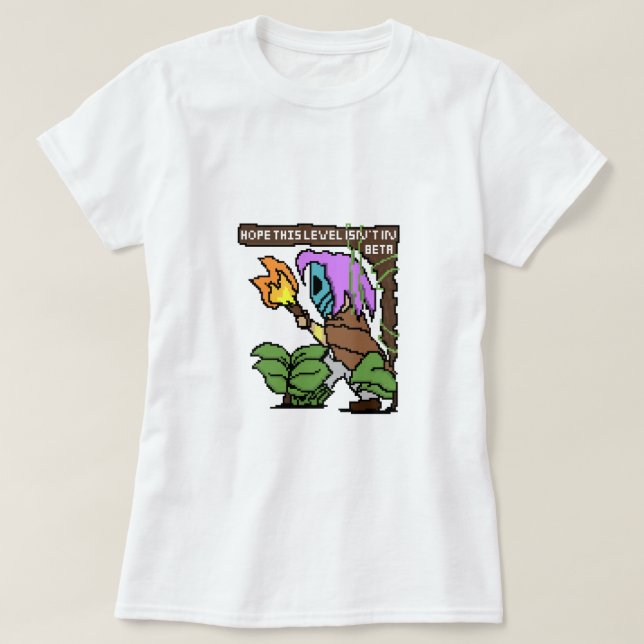 Zoe Pixel Sign - "Beta Level"? T Shirt (Design framsida)