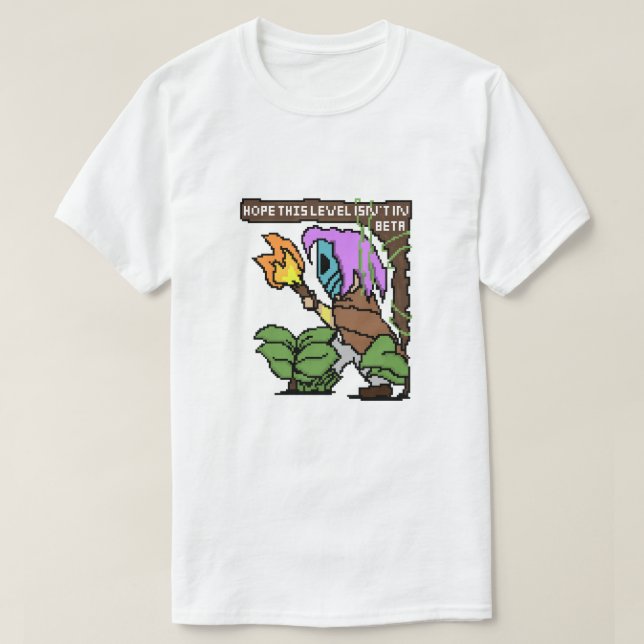 Zoe Pixel Sign - "Beta Level"? T Shirt (Design framsida)