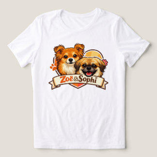Zoë & Sophi Hund Logotyp T-Shirt