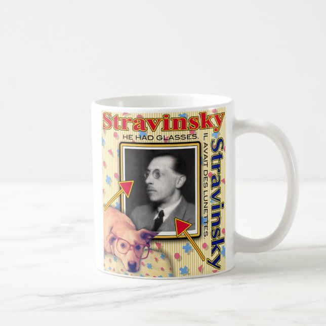 ZoeSPEAK - Stravinsky - han hade glasögon. Kaffemugg (Höger)