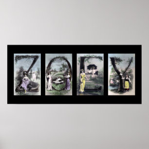 ZOEY Alphabet Brev Namn Art Poster