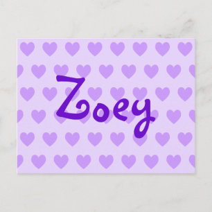 Zoey in Lila Vykort