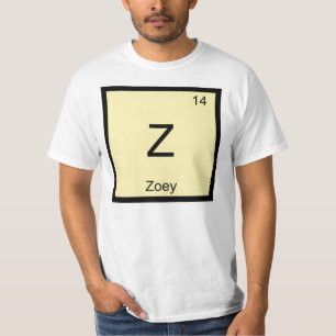 Zoey Namn kemi Inslag Periodic Bord T-shirt