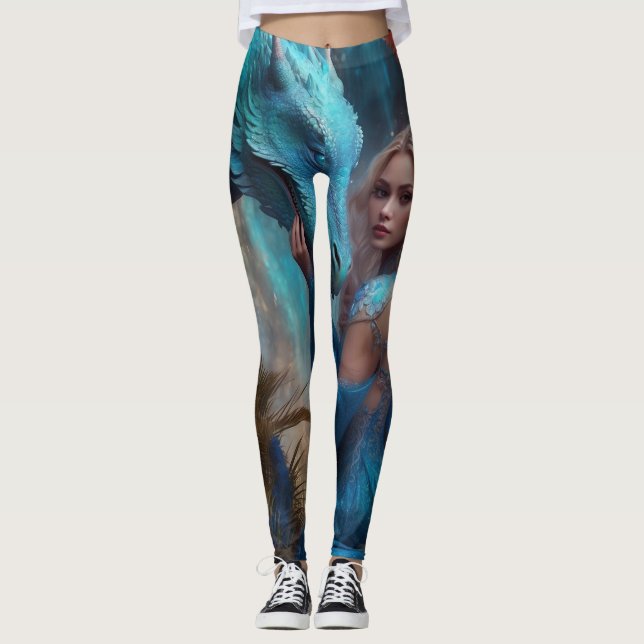 Zoey och Blue Dragon Leggings (Framsida)