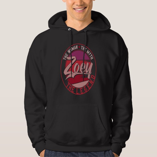 Zoey the Lady of Myth the Legend Hoodie (Framsida)