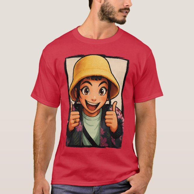 Zoeytummen Upp BucketHatee KPop Djägar Chibi f T Shirt (Framsida)