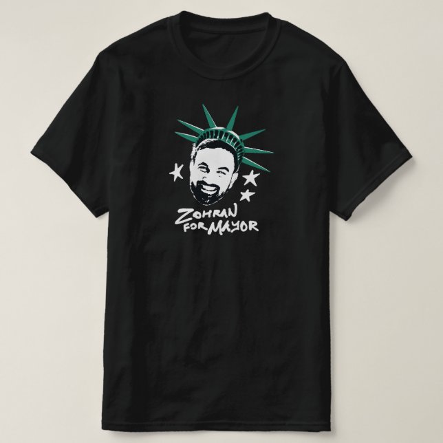 ZOHRAN FÖR MAYOR Mörk Tee (Design framsida)