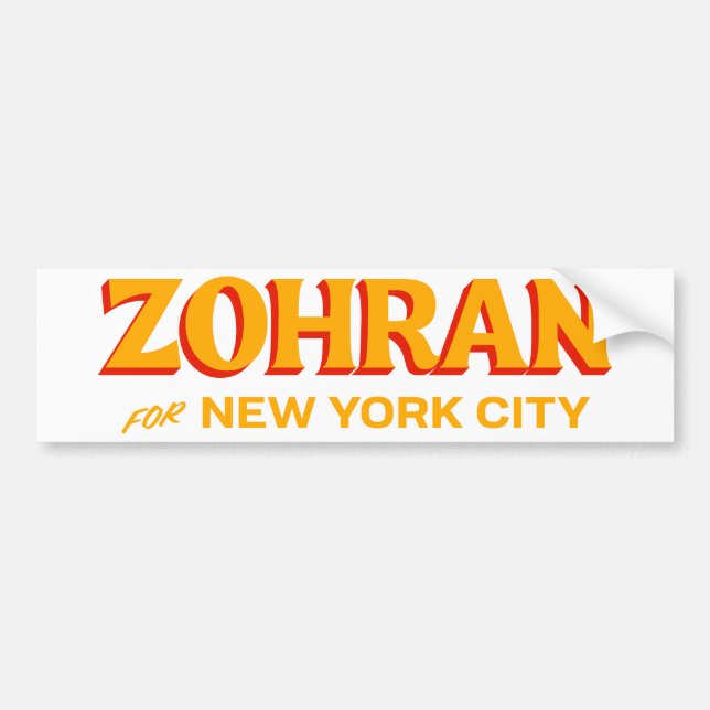 Zohran Mamdani for New York City Mayor Bildekal (Framsidan)