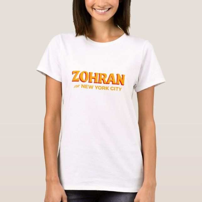 Zohran Mamdani for New York City Mayor T Shirt (Framsida)