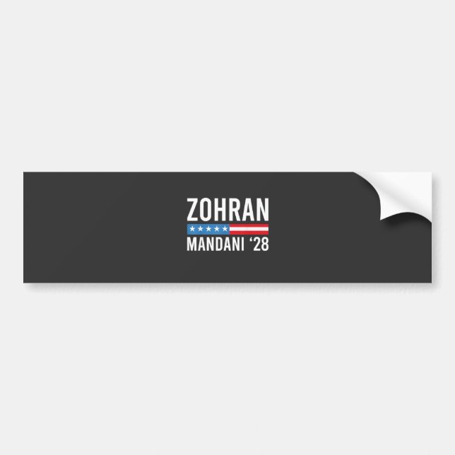 Zohran Mamdani NYC Mayor Candidate USA Flag Bildekal (Framsidan)
