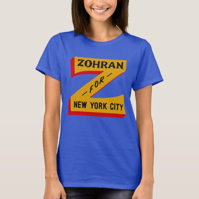 Zohran Mamdani NYC Mayor Shirt,2025 Campaign Tee (Framsida)