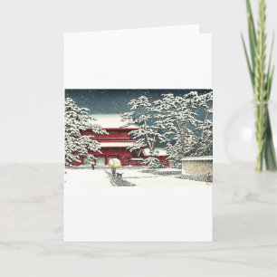 "Zojoji i Snö" av Kawase Hasui 川 瀬 巴 水 Helgkort