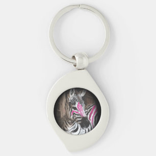 Zola sebrametallkeychainen swirl silverfärgad nyckelring