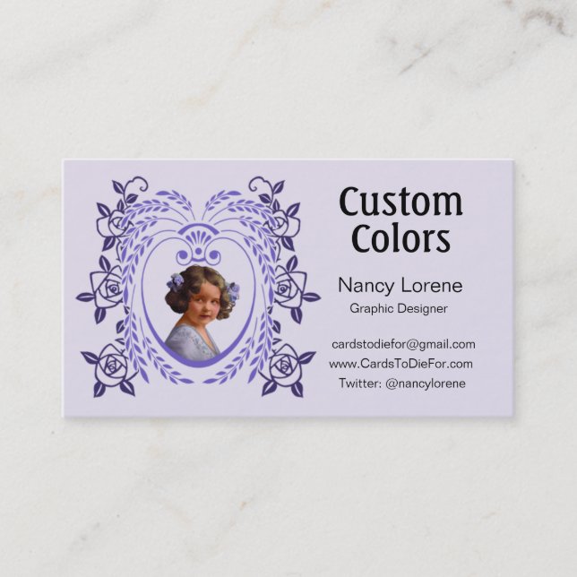 Zollie i lilor visitkort (Framsida)