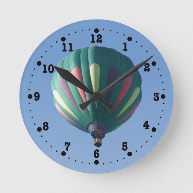 Zollie Luftballong Clock Rund Klocka (Framsida)
