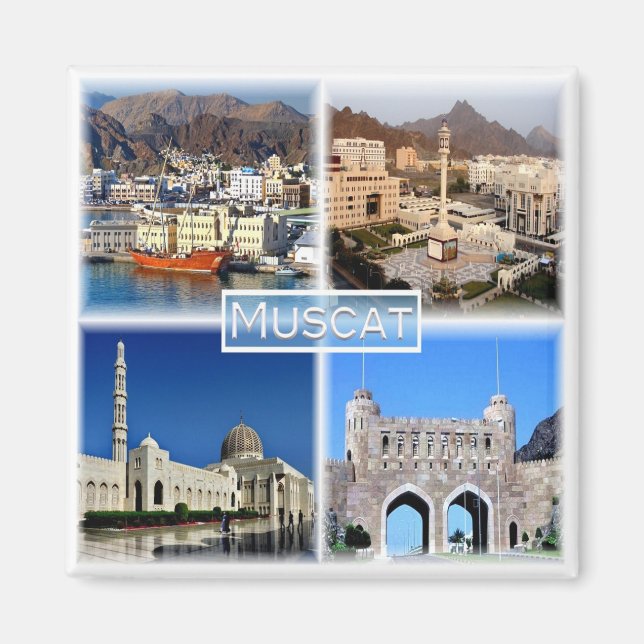 zOM003 MUSCAT Central Business District, Fridge Magnet (Framsidan)