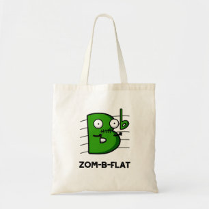 Zom-B-Flat Funny Halloween Zombie Music Pun Tygkasse
