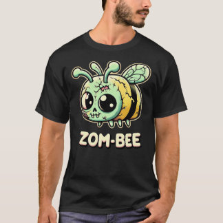 Zom-Bee Adorably Creepy Zombie Bee Cartoon Hallowe T Shirt