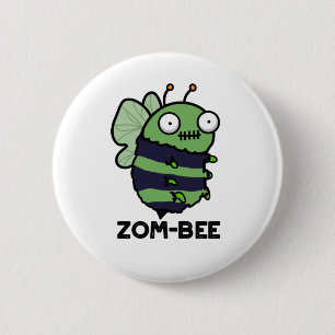 Zom-bee Funny Halloween Zombie Bee Pun Knapp