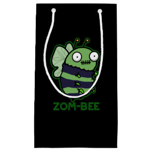 Zom-bee Funny Halloween Zombie Bee Pun Mörk BG