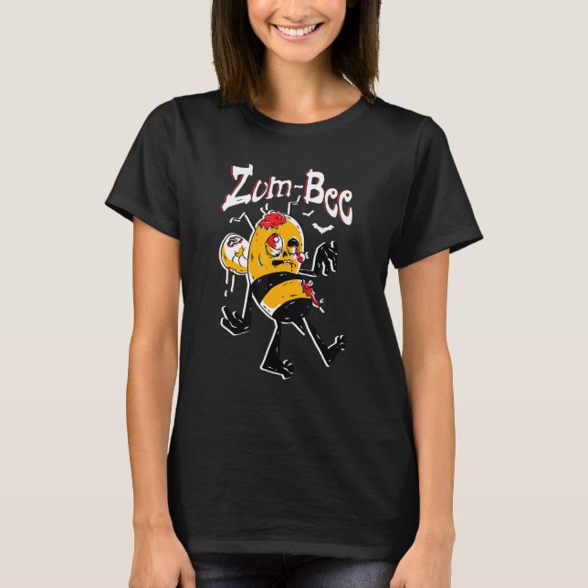 Zom bee Honeybee Trick eller Bee Älskare Hallo T Shirt (Framsida)