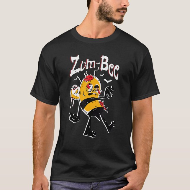 Zom bee Honeybee Trick eller Bee Älskare Hallo T Shirt (Framsida)