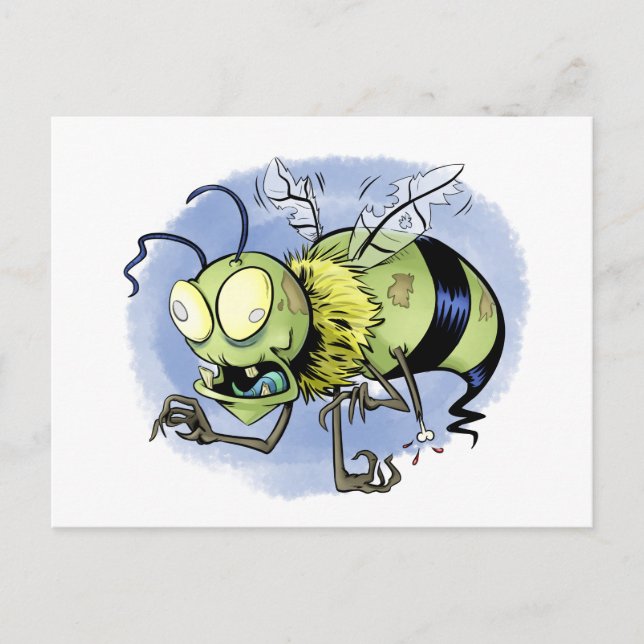 Zom-bee ( Zombie Bee ) Vykort (Framsida)