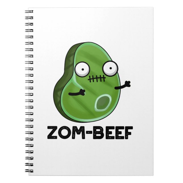 Zom-beef Funny Halloween Zombie Kött Pun Anteckningsbok (Framsidan)