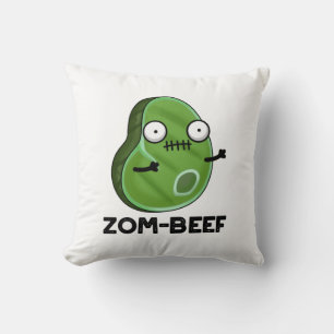 Zom-beef Funny Halloween Zombie Kött Pun Kudde