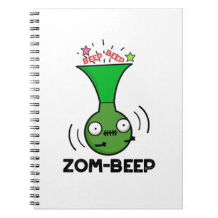 Zom-beep Funny Halloween Zombie Honker Pun Anteckningsbok