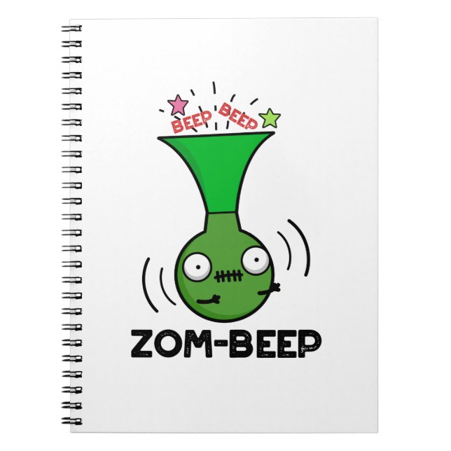 Zom-beep Funny Halloween Zombie Honker Pun Anteckningsbok (Framsidan)
