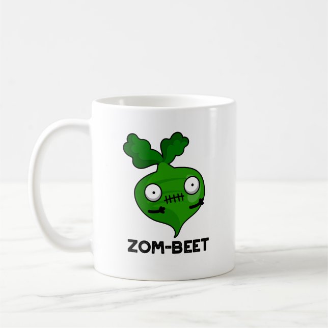 Zom-beta Funny Halloween Zombie Beet Pun Kaffemugg (Vänster)