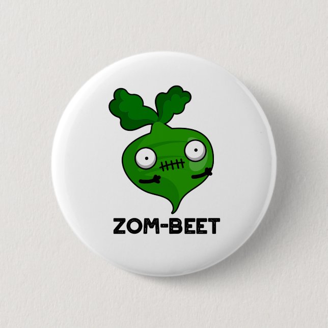 Zom-beta Funny Halloween Zombie Beet Pun Knapp (Framsida)