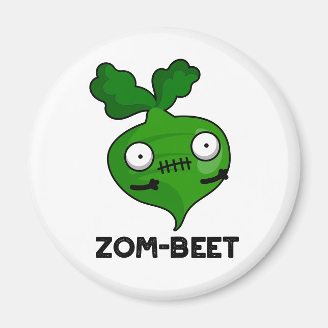 Zom-beta Funny Halloween Zombie Beet Pun Magnet (Framsidan)