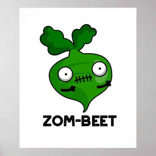 Zom-beta Funny Halloween Zombie Beet Pun Poster (Framsidan)