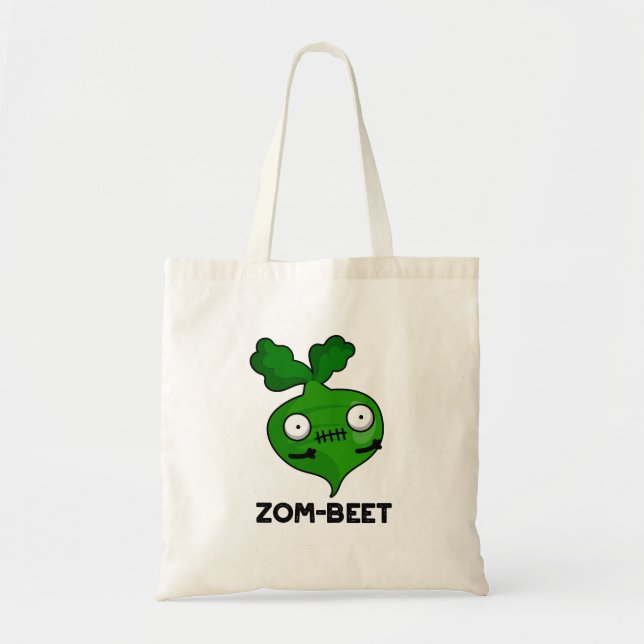 Zom-beta Funny Halloween Zombie Beet Pun Tygkasse (Framsidan)