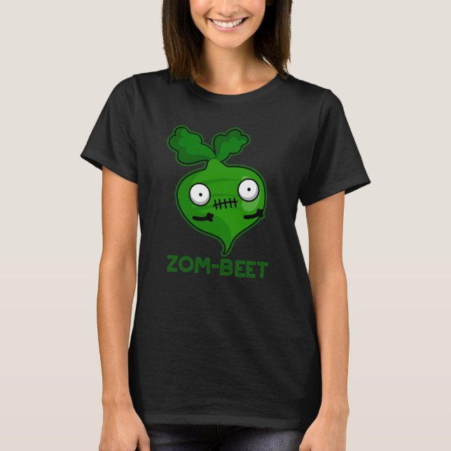 Zom-beta Funny Zombie Beet Pun Mörk BG T Shirt (Framsida)