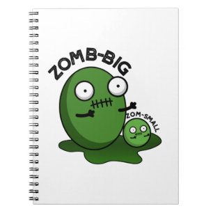 Zom-big Zom-small Funny Halloween Zombie Pun Anteckningsbok
