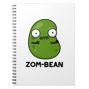 Zom-bönan Funny Halloween Zombie Bean Pun Anteckningsbok