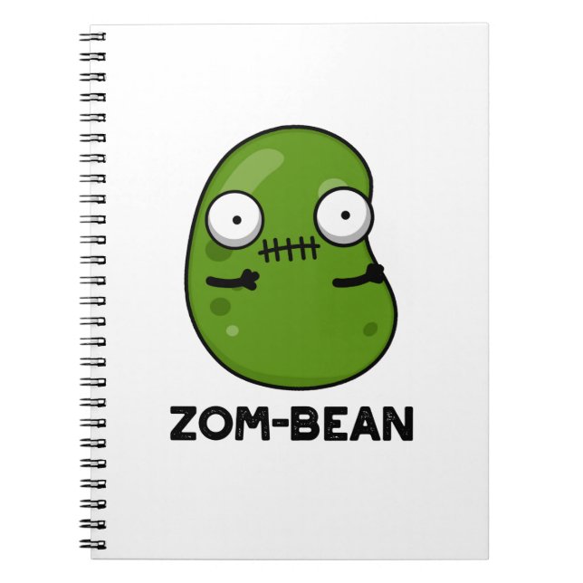 Zom-bönan Funny Halloween Zombie Bean Pun Anteckningsbok (Framsidan)