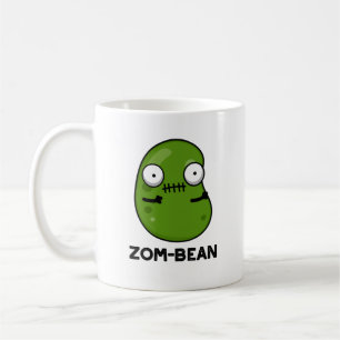 Zom-bönan Funny Halloween Zombie Bean Pun Kaffemugg
