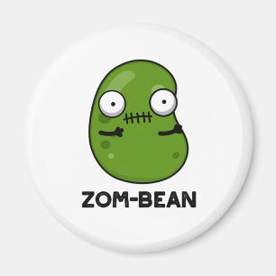 Zom-bönan Funny Halloween Zombie Bean Pun Magnet