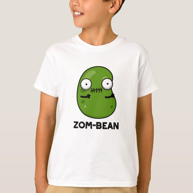 Zom-bönan Funny Halloween Zombie Bean Pun T Shirt (Framsida)