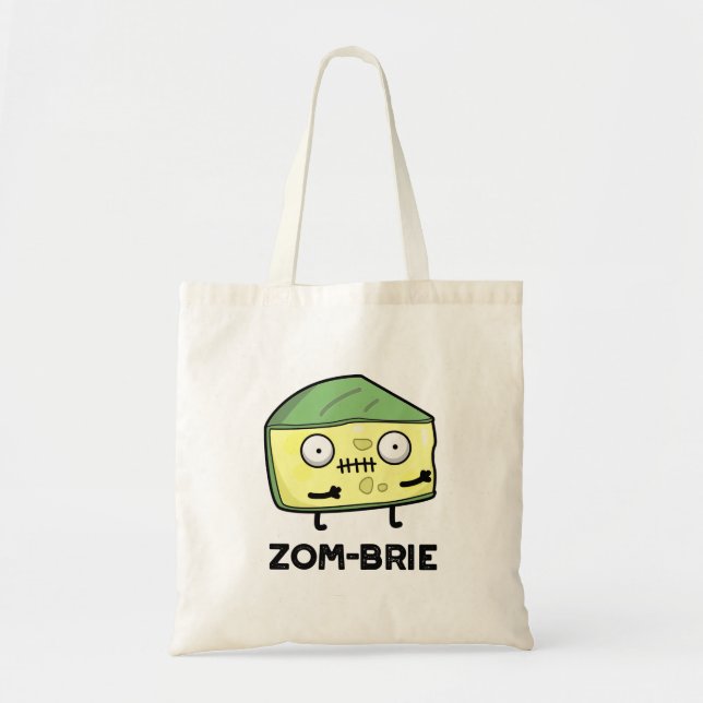 Zom-brie Funny Halloween Zombie Brie Cheese Pun Tygkasse (Framsidan)
