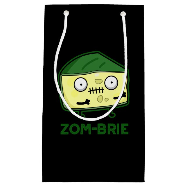Zom-brie Funny Zombie Pun Mörk BG (Framsidan)