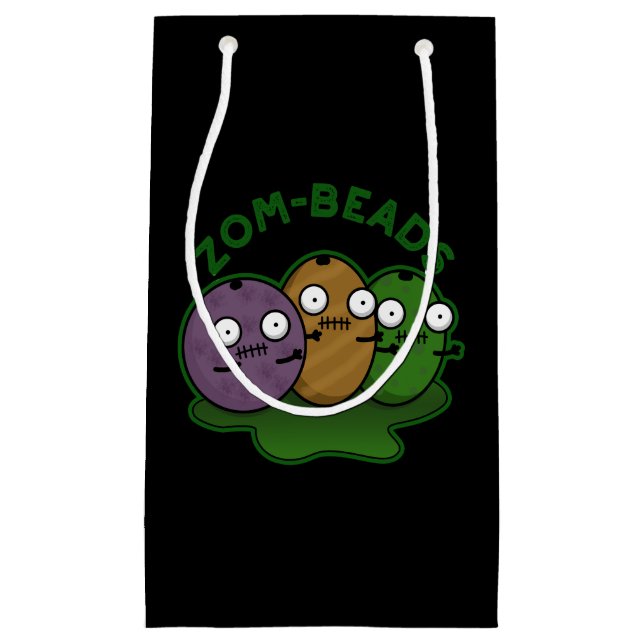 Zom-pärlor Funny Halloween Zombie Pärlor Pun Mörk  (Framsidan)